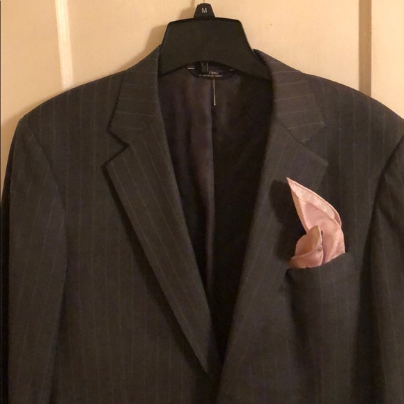 BROOKS BROTHERS PINSTRIPES WOOL BLAZER MEN’S SIZE 40R CHARCOAL GREY - Picture 1 of 8